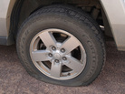 Pop your tire in a new car and you might have to hitch home. Pop your tire in a new car and you might have to hitch home.