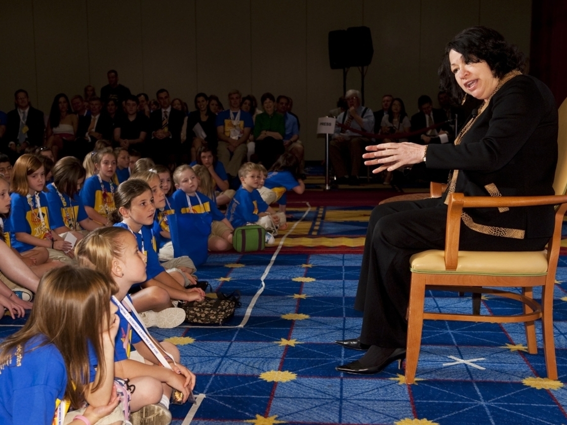 Justice Sonia Sotomayor told a group of children with type-1 diabetes about her struggles with the disease. She spoke Tuesday to the Children's Congress of the Juvenile Diabetes Research Foundation.