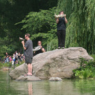 Brass players perform 'Swelter' during Make Music New York, June 21, 2011.