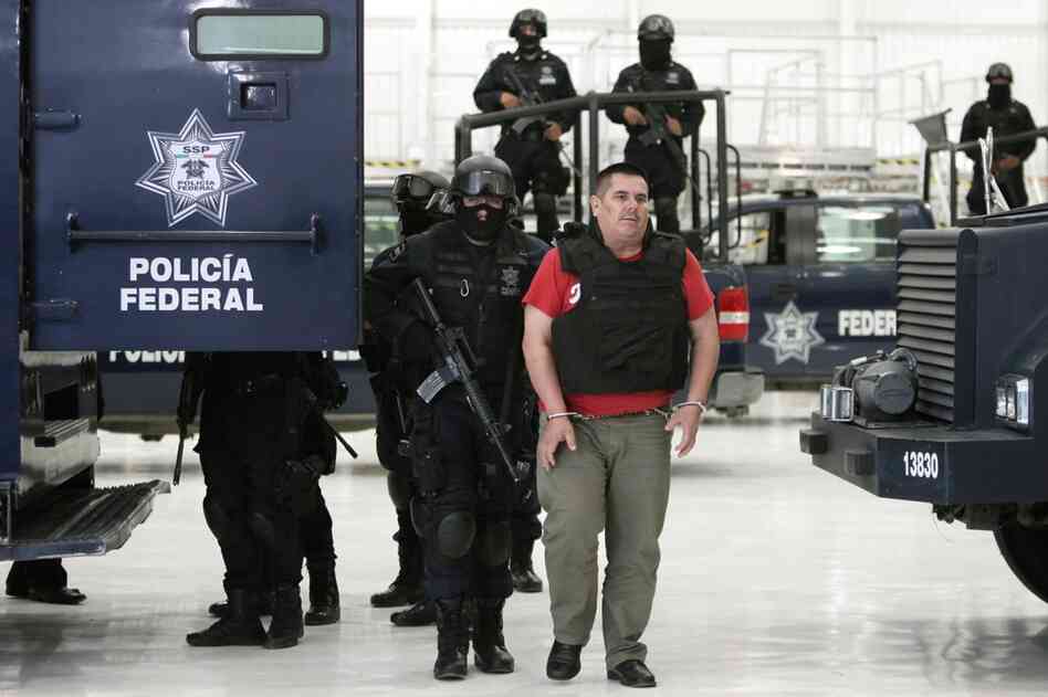 Captured June 22, 2011: Jose de Jesus Mendez Varga, aka El Chango, or "The Monkey," is paraded before the media in Mexico City a day after he was seized by Mexican federal police in the central state of Aguascalientes. The alleged leader of the La Familia cartel is accused of moving tons of cocaine, meth and marijuana to the U.S. 