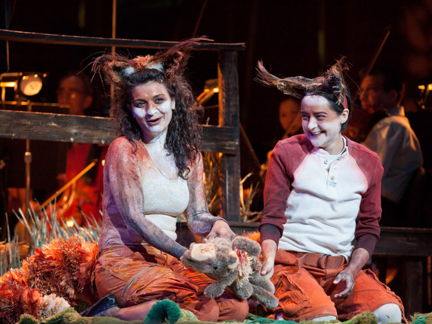 Soprano Isabel Bayrakdarian and mezzo Marie Lenormand in The Cunning Little Vixen.