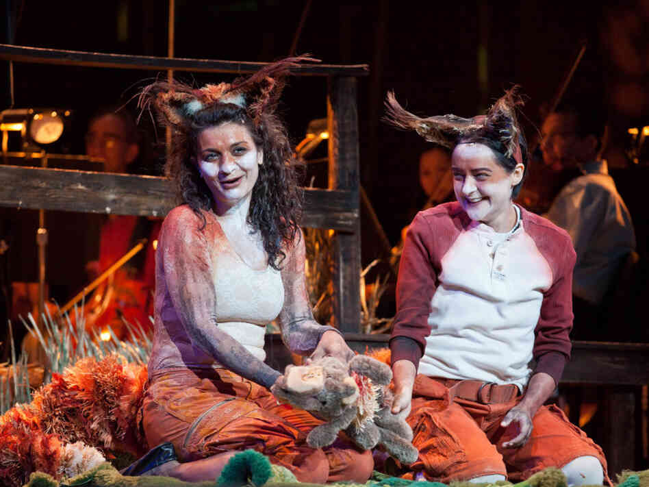 Soprano Isabel Bayrakdarian and mezzo Marie Lenormand in The Cunning Little Vixen.