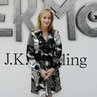Author J.K. Rowling poses for photographers as she announces her new website project, Pottermore, at the Victoria and Albert Museum in London. Rowling says she has written new material about the characters, places and objects in the Harry Potter stories that will appear exclusively on the Pottermore site.