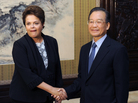 After taking office this year, Brazilian President Dilma Rousseff's first major foreign trip was to China, where she met Premier Wen Jiabao in Beijing in April. China has become Brazil's largest trade partner and largest investor. After taking office this year, Brazilian President Dilma Rousseff's first major foreign trip was to China, where she met Premier Wen Jiabao in Beijing in April. China has become Brazil's largest trade partner and largest investor.