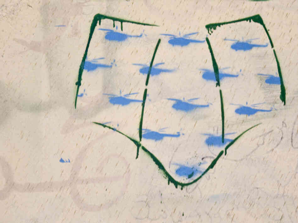 A piece of street art known as  "Tantawi's underwear" mocks Field Marshal Hussein Tantawi, who heads the ruling transitional military council.