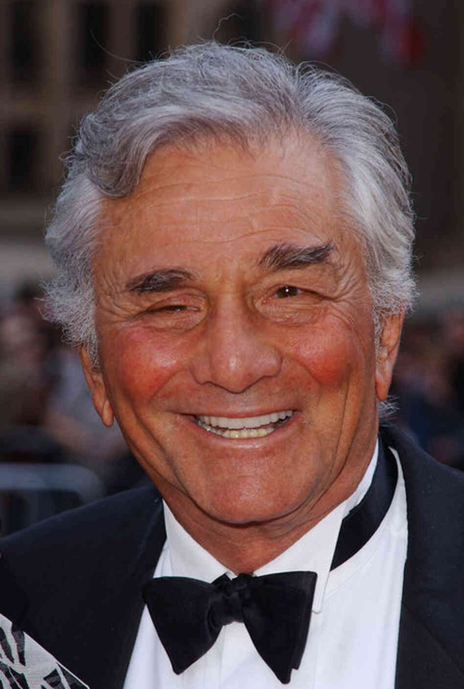 Falk arrives for the NBC 75th Anniversary celebration at Rockefeller Center in New York City, in 2002. 