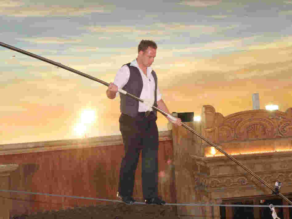 Nik Wallenda hopes to test his high-wire skills above Niagara Falls. In April, he walked above the Quarter at Tropicana Casino in Atlantic City, N.J.