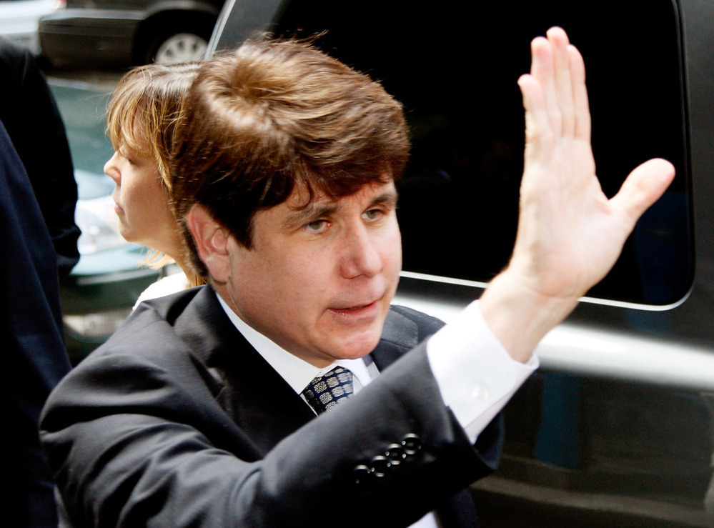 Former Illinois Governor Rod Blagojevich arrives for the verdict in his corruption retrial at the Dirksen Federal Courthouse June 27, 2011 in Chicago, Illinois.