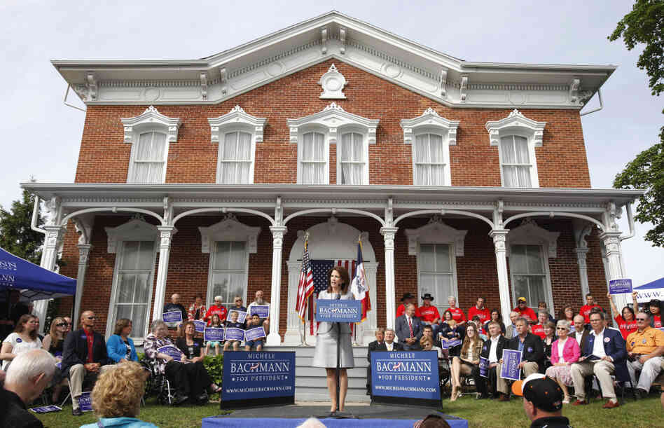 Rep. Michele Bachmann announces her presidential run, Waterloo, Iowa, June 27, 2011.