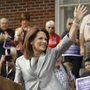 Rep. Michele Bachmann (R-MN) waves to a Waterloo, Iowa, crowd as she officially announces her intent to seek the Republican presidential nomination on June 27. Rep. Michele Bachmann (R-MN) waves to a Waterloo, Iowa, crowd as she officially announces her intent to seek the Republican presidential nomination on June 27.