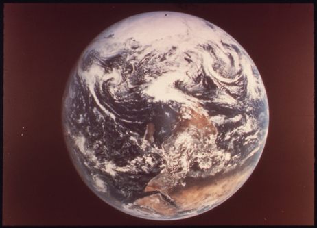 Earth, in a photo taken by Apollo 17 astronauts in 1972.