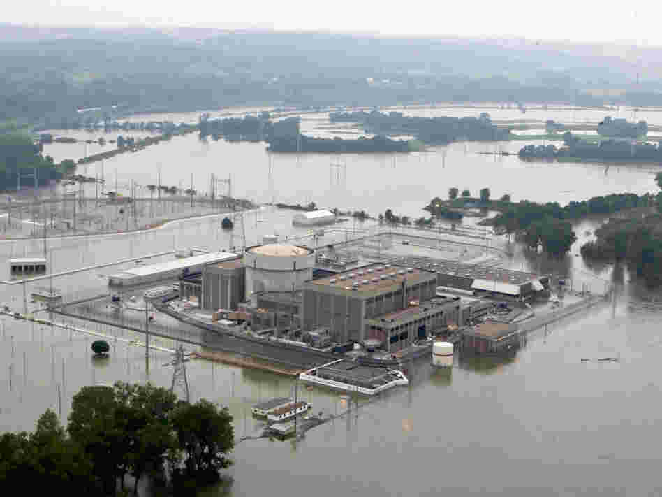 In this June 14, 2011  photo, the Fort Calhoun nuclear power station, in Fort Calhoun, Neb.,was surrounded by flood waters from the Missouri River.