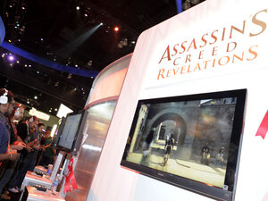 Gamers play Ubisoft's video game Assassin's Creed at the Electronic Entertainment Expo (E3) on June 9 in Los Angeles. The Supreme Court ruled Monday that California could not block minors from purchasing violent video games.