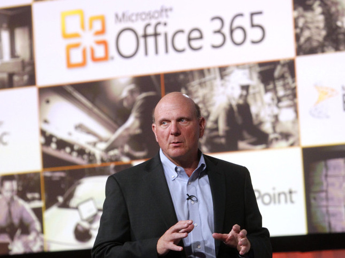 Microsoft CEO Steve Ballmer launches Microsoft Office 365, the new cloud based service June 28, 2011 in New York City.