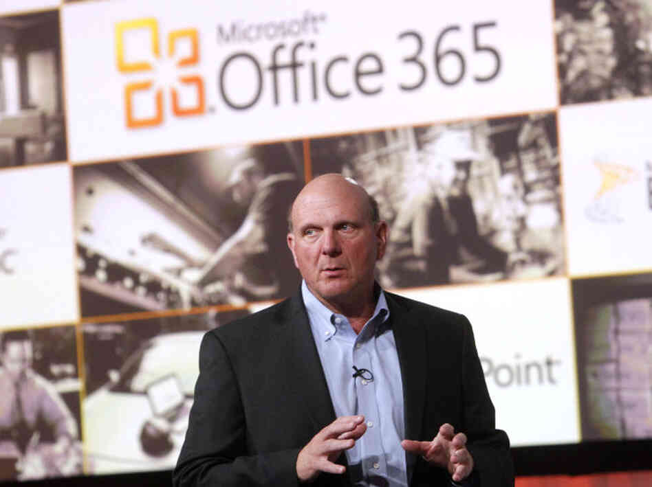 Microsoft CEO Steve Ballmer launches Microsoft Office 365, the new cloud based service June 28, 2011 in New York City.