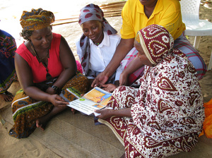 A group of traditional birth attendants took part in a year long trial of misoprostol in rural areas of Mozambique. Here they review a booklet on proper administration of the pills. A group of traditional birth attendants took part in a year long trial of misoprostol in rural areas of Mozambique. Here they review a booklet on proper administration of the pills.