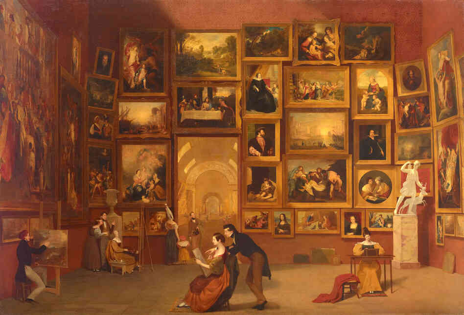 Samuel F. B. Morse, Gallery of the Louvre, 1831–1833, oil on canvas. Click here to enlarge. Samuel F. B. Morse, Gallery of the Louvre, 1831–1833, oil on canvas. Click here to enlarge.