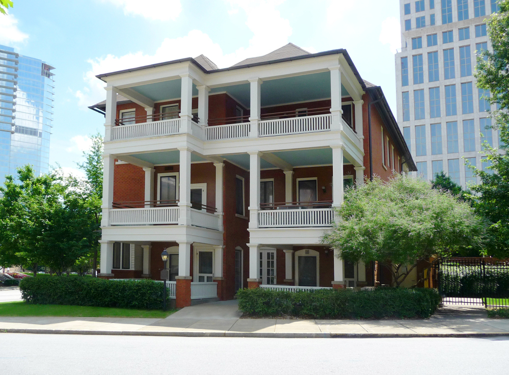 Mitchell wrote Gone with the Wind in a tiny ground-floor apartment in Atlanta that she liked to call "the dump." Mitchell and her husband, John Marsh, moved into the apartment on their wedding day, July 4, 1925.