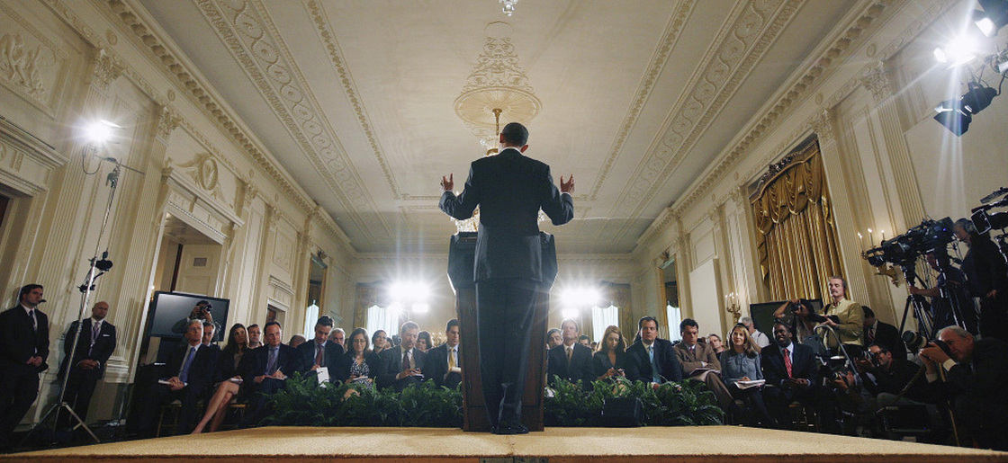 President Obama during a White House East Room news conference June 29, 2011.