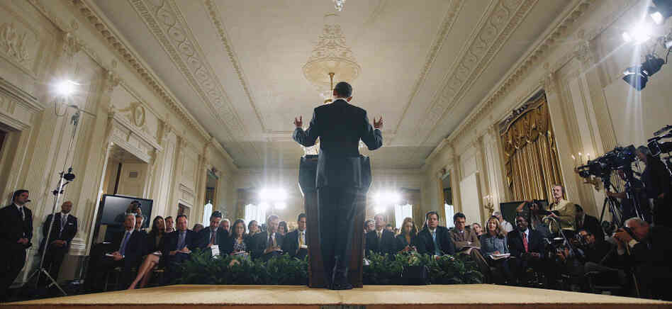 President Obama during a White House East Room news conference June 29, 2011.