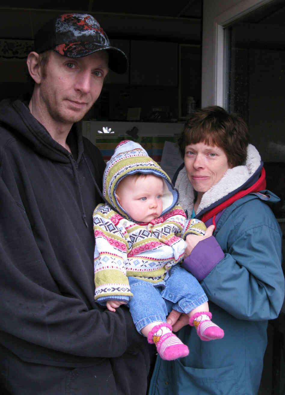 Tammy Marquardt with her fiancee, Rick Hanley, and their daughter, Tiffany.