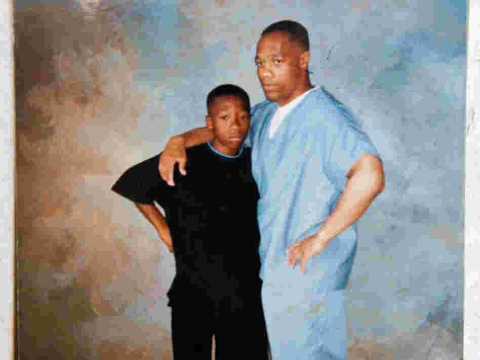 Chris Turner stands with his son, Chris Elliott, at the U.S. Penitentiary in Allenwood, Pa., about 16 years ago.