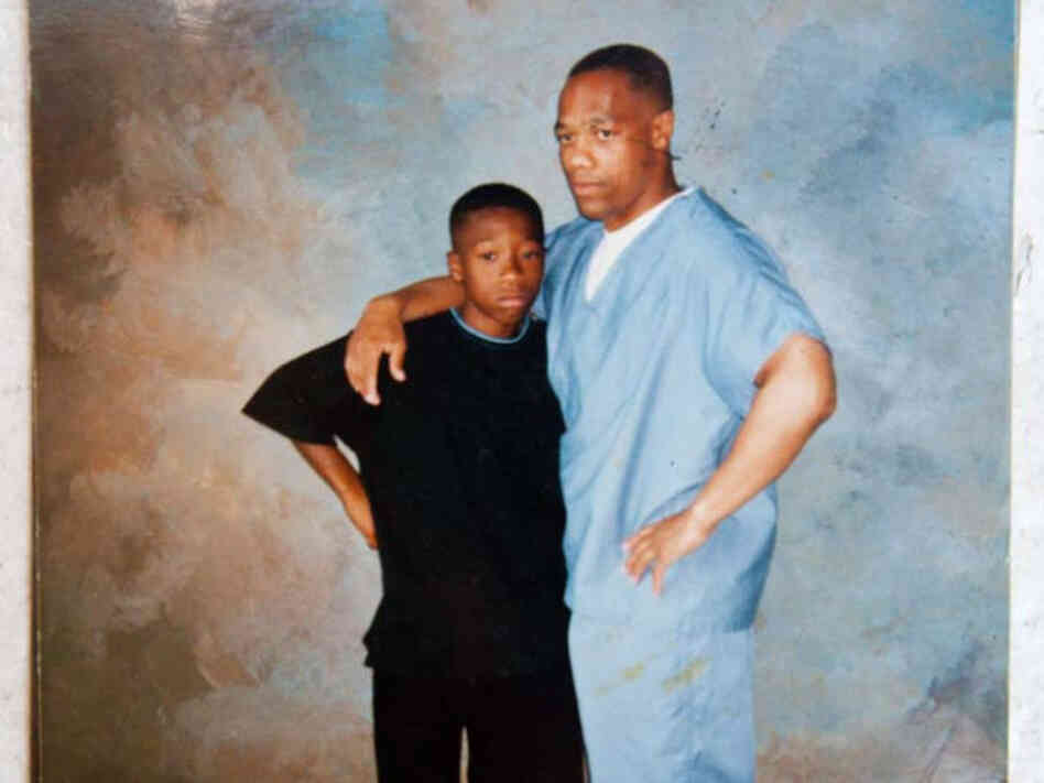 Chris Turner stands with his son, Chris Elliott, at the U.S. Penitentiary in Allenwood, Pa., about 16 years ago.