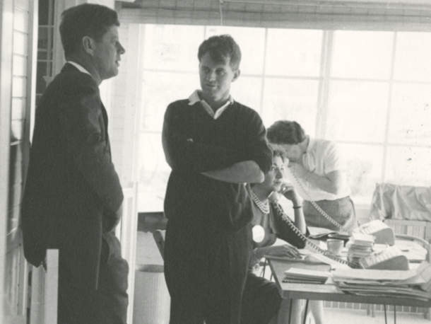 The Making of the President:The 1960s follows the presidential campaigns of '60, '64 and '68. Above, brothers John (left) and Robert Kennedy, shown together in 1960.