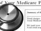 Stethoscope rests on a Medicare statement. Stethoscope rests on a Medicare statement.