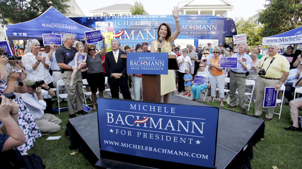 Republican presidential candidate, Rep. Michele Bachmann, R-Minn. speaks in Charleston, S.C., June 29, 2011. Republican presidential candidate, Rep. Michele Bachmann, R-Minn. speaks in Charleston, S.C., June 29, 2011.