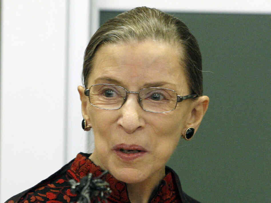Supreme Court Justice Ruth Bader Ginsburg speaks to students at New England Law in Boston in March of 2009. Supreme Court Justice Ruth Bader Ginsburg speaks to students at New England Law in Boston in March of 2009.