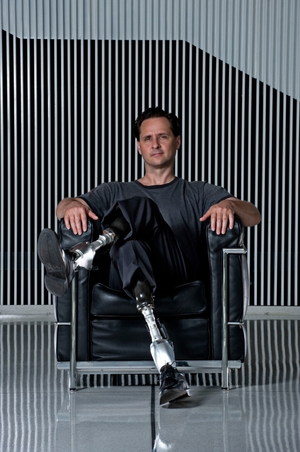 Hugh Herr is a biophysicist and rock climber. He is the holder or co-holder of 10 patents related to prosthetic devices.