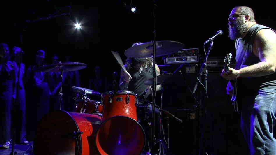 The Body performs with the Assembly of Light Choir at Le Poisson Rouge in New York City. The Body performs with the Assembly of Light Choir at Le Poisson Rouge in New York City.