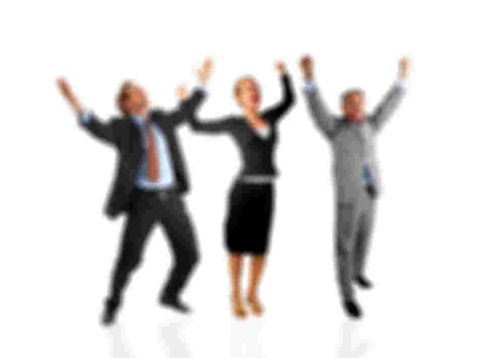 A group of happy businesspeople. A group of happy businesspeople.