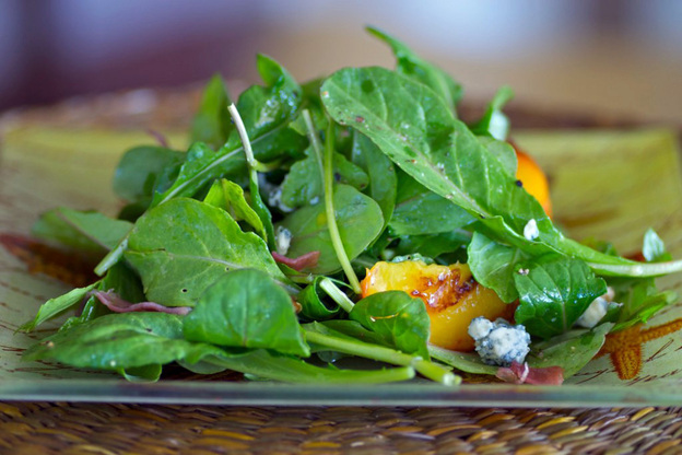 Grilled Nectarine, Arugula And Prosciutto Salad