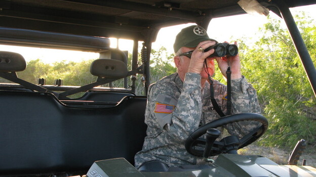 Mike Vickers runs the group Texas Border Volunteers, which patrols his ranch, and others in south Texas, that  complain of illegal immigrants trespassing. Vickers says he has found bodies of immigrants on his land.
