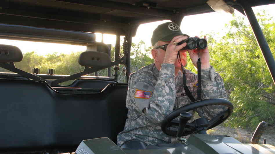 Mike Vickers runs the group Texas Border Volunteers, which patrols his ranch, and others in south Texas, that  complain of illegal immigrants trespassing. Vickers says he has found bodies of immigrants on his land.