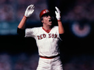 Carlton Fisk, Boston Red Sox, from the 1975 World Series. Carlton Fisk, Boston Red Sox, from the 1975 World Series.