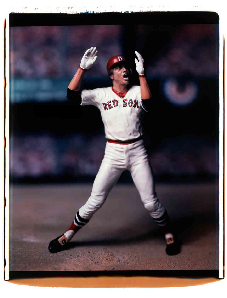Carlton Fisk, Boston Red Sox, from the 1975 World Series. Carlton Fisk, Boston Red Sox, from the 1975 World Series.