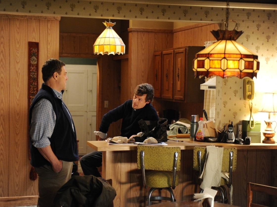 Dylan Baker (right) and John Goodman star in season 4 of Damages, which premieres Wednesday at 10 p.m. ET on DirecTV.