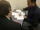 Using revamped photo lineup procedures, a Dallas police officer shows a victim of a robbery a single photo of a suspect in an interview room at police headquarters in 2009. Dallas officially adopted lineup reforms two years ago, and last month the state of Texas said all police departments must review lineup procedures. Using revamped photo lineup procedures, a Dallas police officer shows a victim of a robbery a single photo of a suspect in an interview room at police headquarters in 2009. Dallas officially adopted lineup reforms two years ago, and last month the state of Texas said all police departments must review lineup procedures.