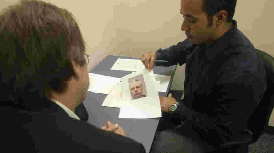 Using revamped photo lineup procedures, a Dallas police officer shows a victim of a robbery a single photo of a suspect in an interview room at police headquarters in 2009. Dallas officially adopted lineup reforms two years ago, and last month the state of Texas said all police departments must review lineup procedures. Using revamped photo lineup procedures, a Dallas police officer shows a victim of a robbery a single photo of a suspect in an interview room at police headquarters in 2009. Dallas officially adopted lineup reforms two years ago, and last month the state of Texas said all police departments must review lineup procedures.