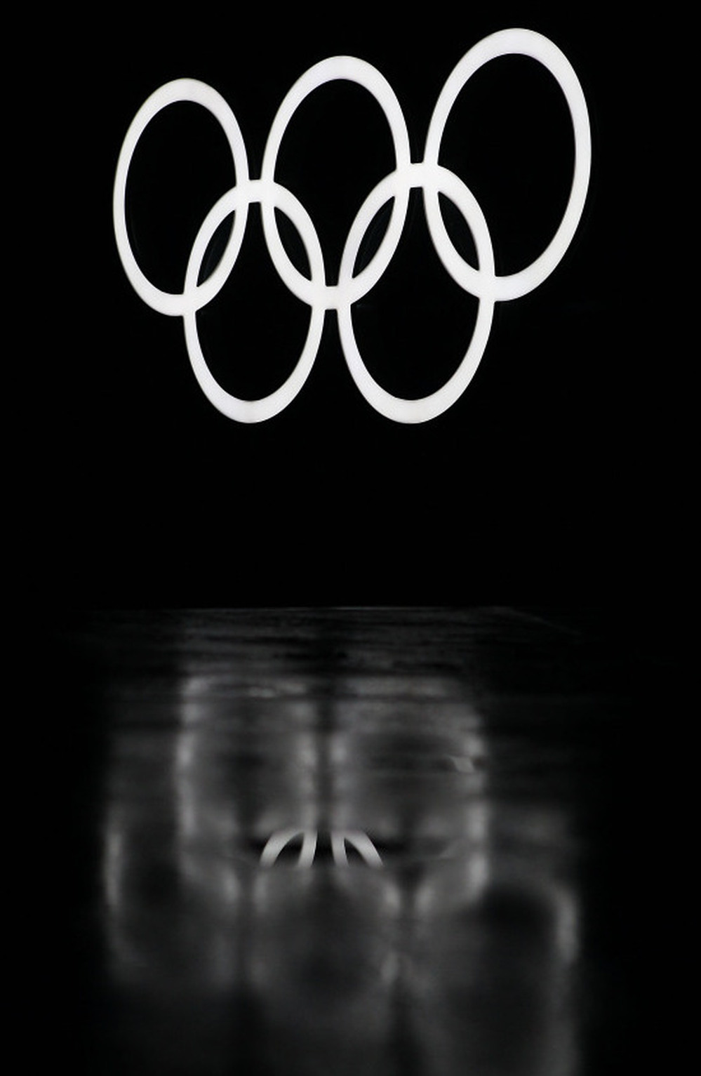 Feb. 25, 2010, file photo of the Olympic rings in Whistler, Canada, during the Vancouver Winter Olympics.