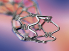 A closeup of a Johnson & Johnson Cypher stent. The company, the first to market such devices, said last month it will get out of the stent business. A closeup of a Johnson & Johnson Cypher stent. The company, the first to market such devices, said last month it will get out of the stent business.