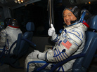 American astronaut Leroy Chiao gives a thumbs up during the ride from a suit-up facility in Kazakhstan in 2004. The mission took Chiao to the International Space Station and was his last trip into space before retiring in 2005. American astronaut Leroy Chiao gives a thumbs up during the ride from a suit-up facility in Kazakhstan in 2004. The mission took Chiao to the International Space Station and was his last trip into space before retiring in 2005.
