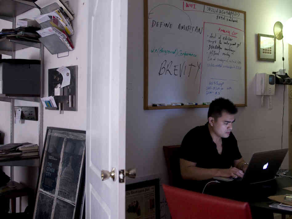 Jose Antonio Vargas works in his New York City apartment May 26. Vargas, a journalist, has revealed to the public that he is an illegal immigrant. Jose Antonio Vargas works in his New York City apartment May 26. Vargas, a journalist, has revealed to the public that he is an illegal immigrant.