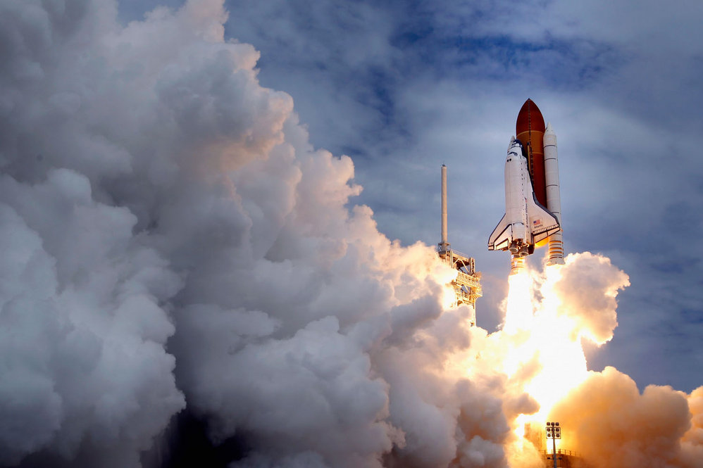 The space shuttle Atlantis lifts off from the Kennedy Space Center in Cape Canaveral, Fla. on Friday — the 135th and final space shuttle launch for NASA. 