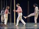Abdou Ouologuem, Dima Bawab, Thomas Doliz and William Nadylam in a scene from director Peter Brook's A Magic Flute. Abdou Ouologuem, Dima Bawab, Thomas Doliz and William Nadylam in a scene from director Peter Brook's A Magic Flute.