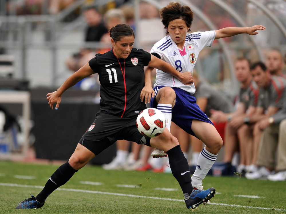 A Good Luck Charm? The U.S. women's team is undefeated when wearing all black since the uniforms were introduced on May 14. In that game against Japan, Ali Krieger battled for control of the ball.