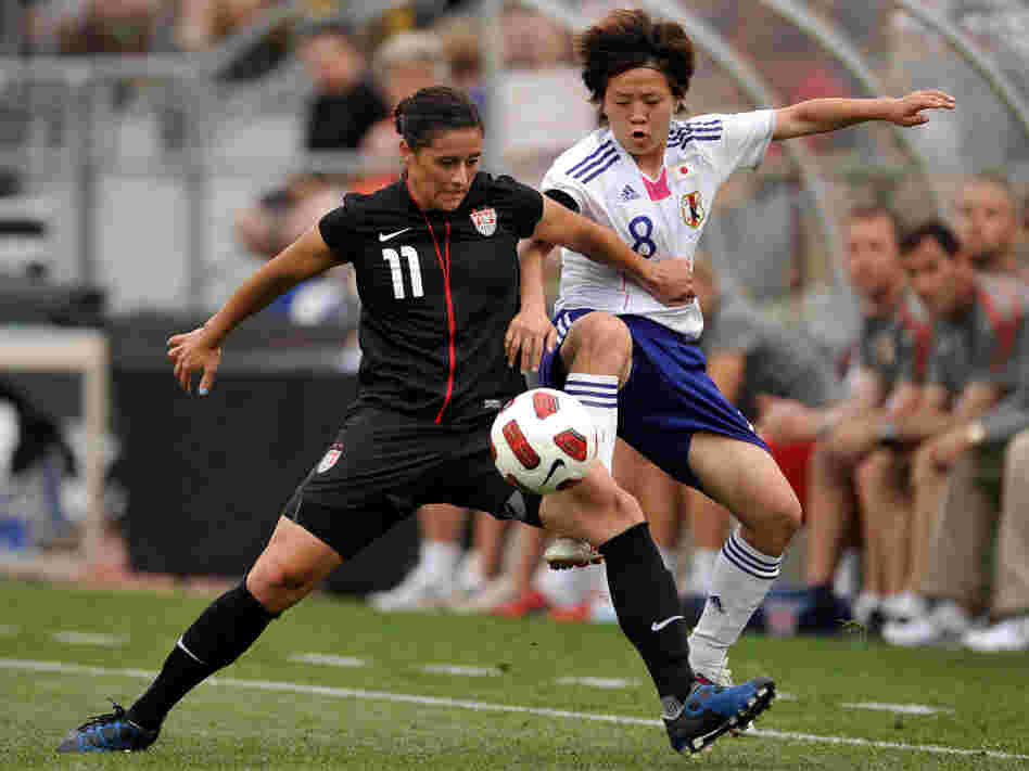 A Good Luck Charm? The U.S. women's team is undefeated when wearing all black since the uniforms were introduced on May 14. In that game against Japan, Ali Krieger battled for control of the ball.
